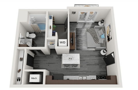 Studio 1 bath at Lofts at Fox Ridge, Raymore